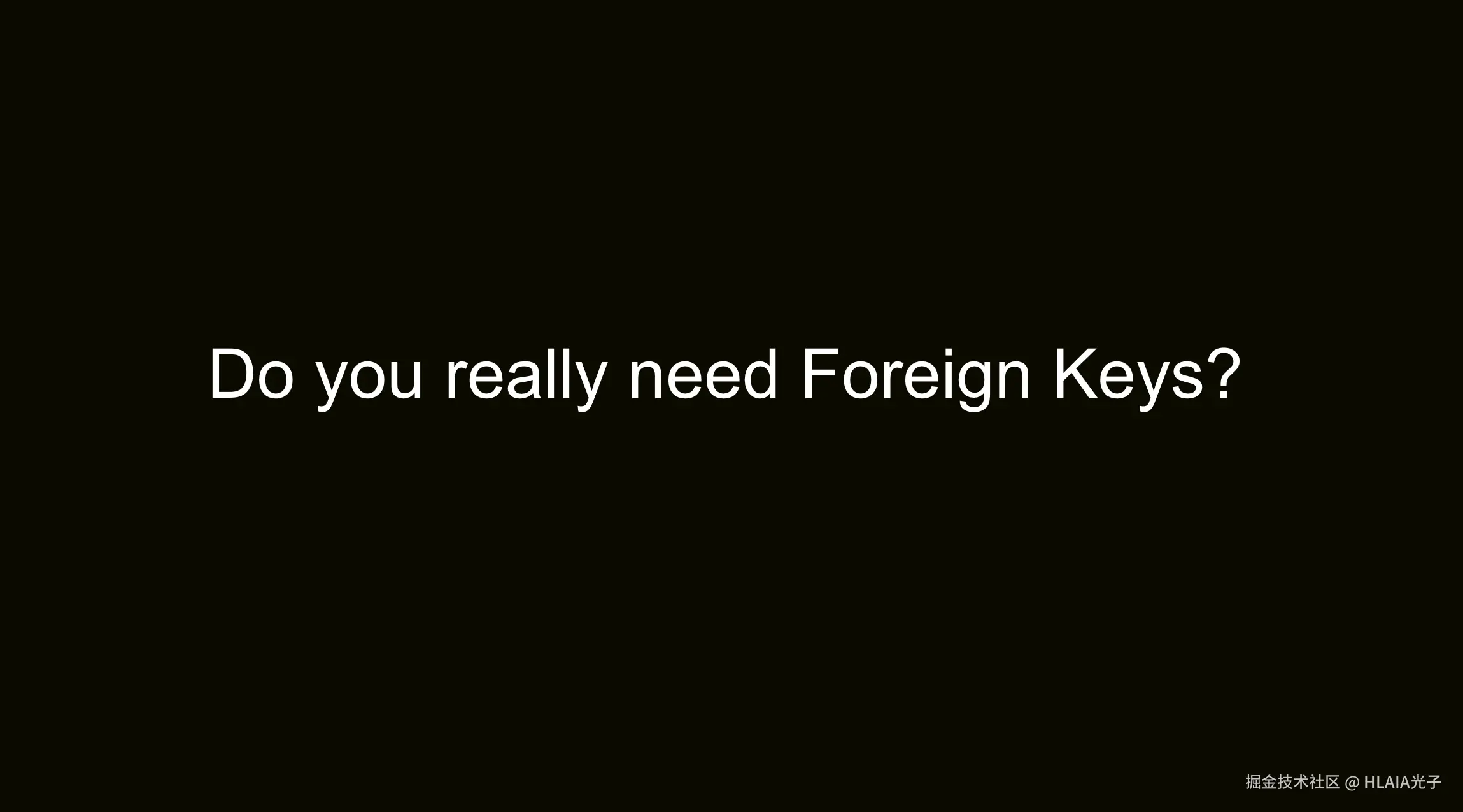 Foreign Keys 性能影响概览图