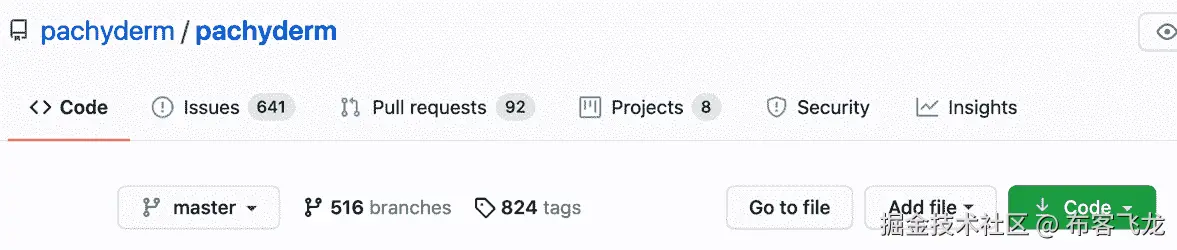 图 10.2 – Pachyderm 源代码仓库
