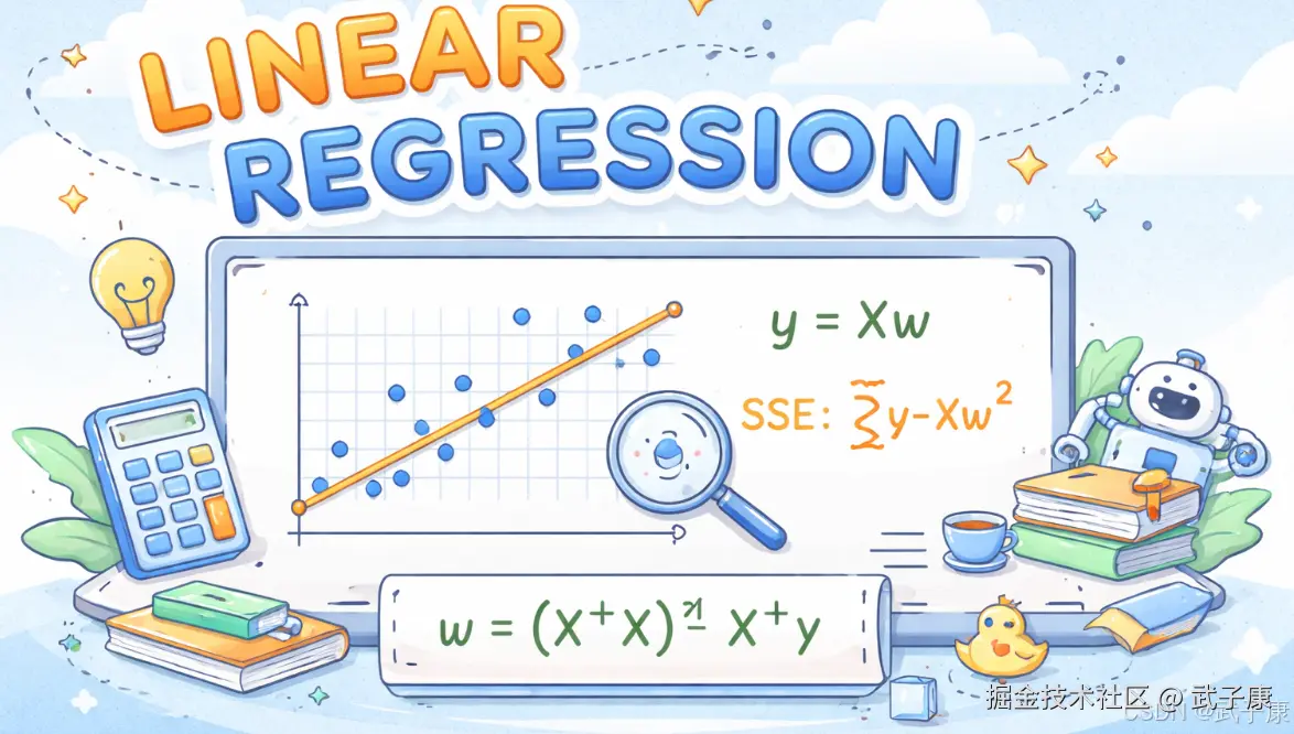 大数据-205 线性回归的机器学习视角：矩阵表示、SSE损失与最小二乘
