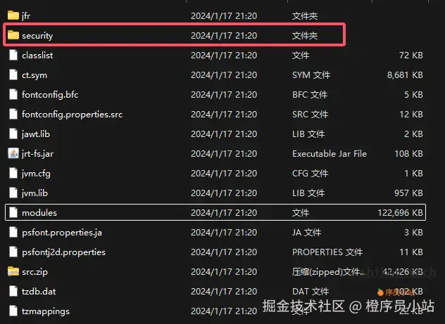 jdk 10+的security目录
