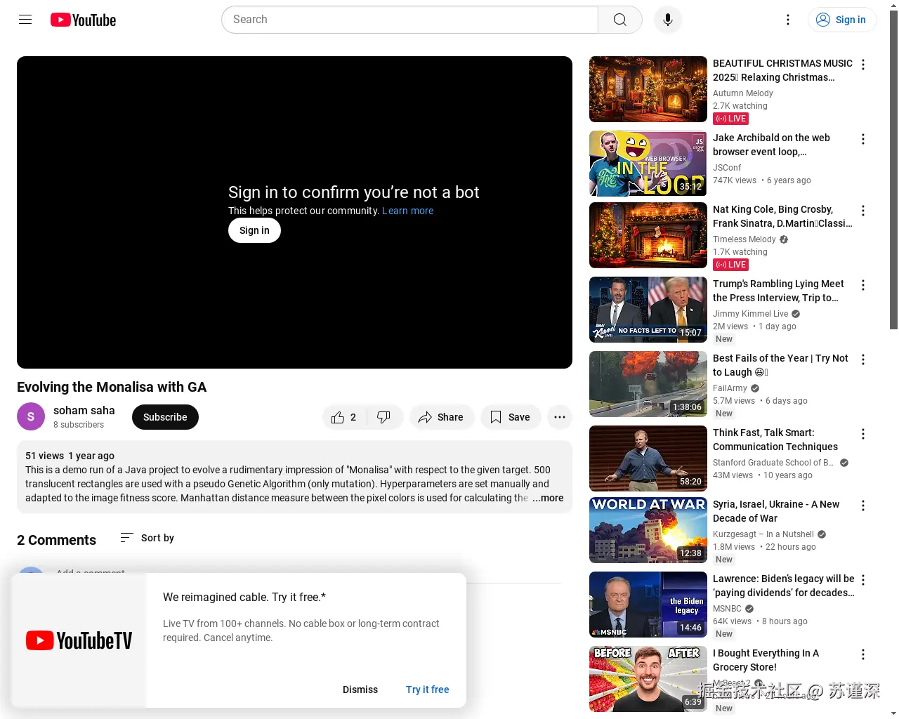 Show HN：利用遗传算法演化蒙娜丽莎 - 项目截图