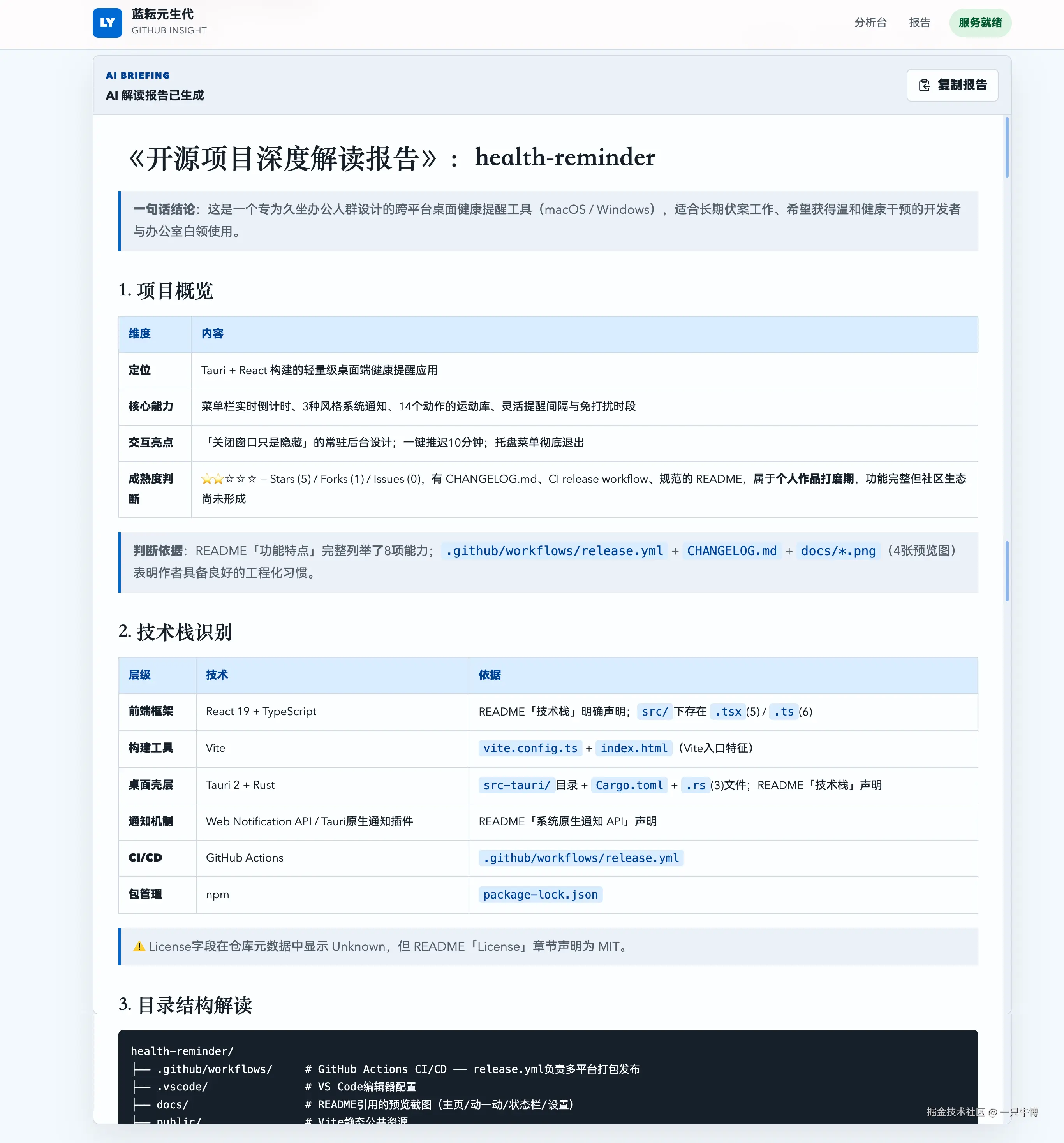 health-reminder Project Deep Interpretation Report