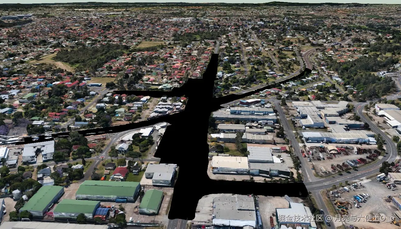 在CesiumJS中使用裁剪多边形从Google真实感3D瓦片中隐藏设计模型轮廓