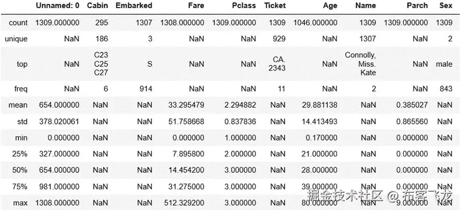 图 1.27：describe()的输出