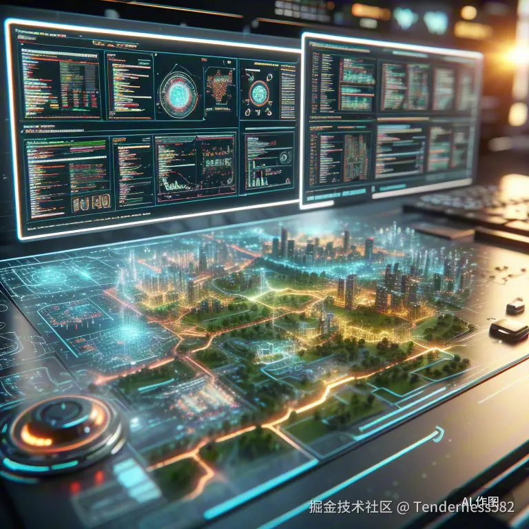 充满科技感的控制面板可视化界面，展示AI分析南阳各区域行业搜索热度、用户兴趣图谱及自动化营销流程动态图示