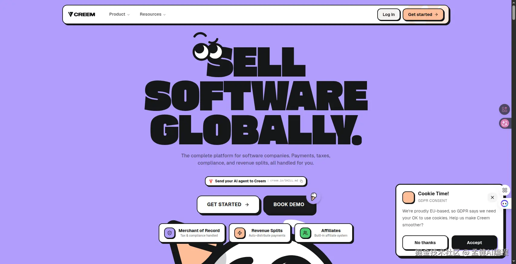 Creem 官网：面向独立开发者的支付平台