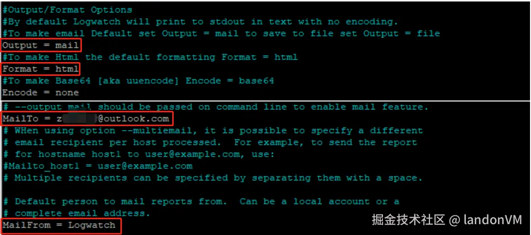 选择邮件作为输出选项