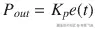{P}_{out}={K}_pe(t)