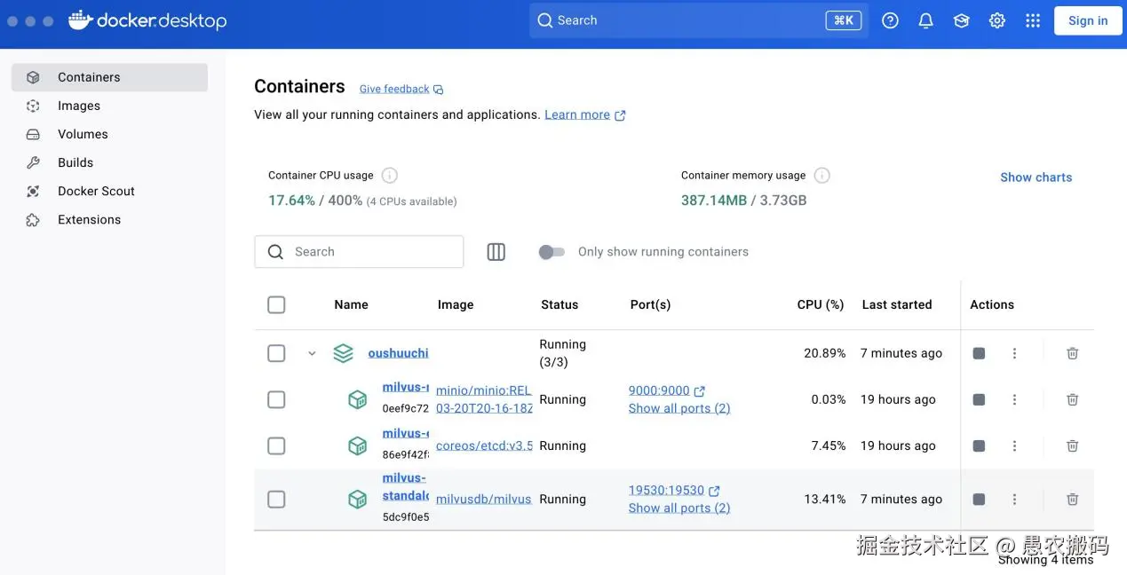 01-docker运行milvus