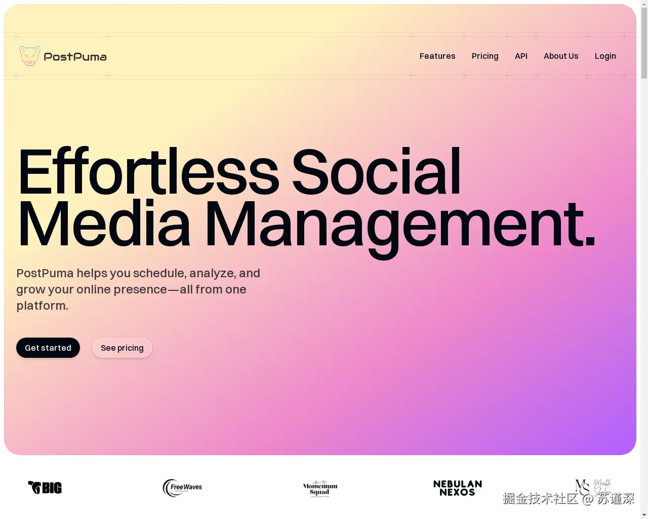 Show HN：我开发了一个社交媒体管理平台，旨在帮助企业。 - 项目截图