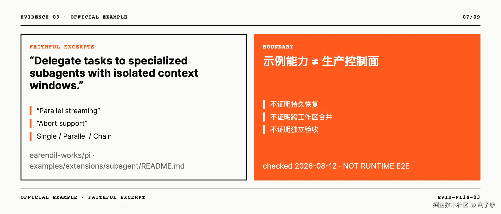 示例证明组合入口但不证明生产控制面