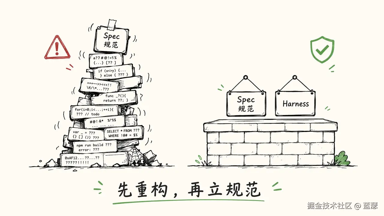 Refactor first, then establish specifications