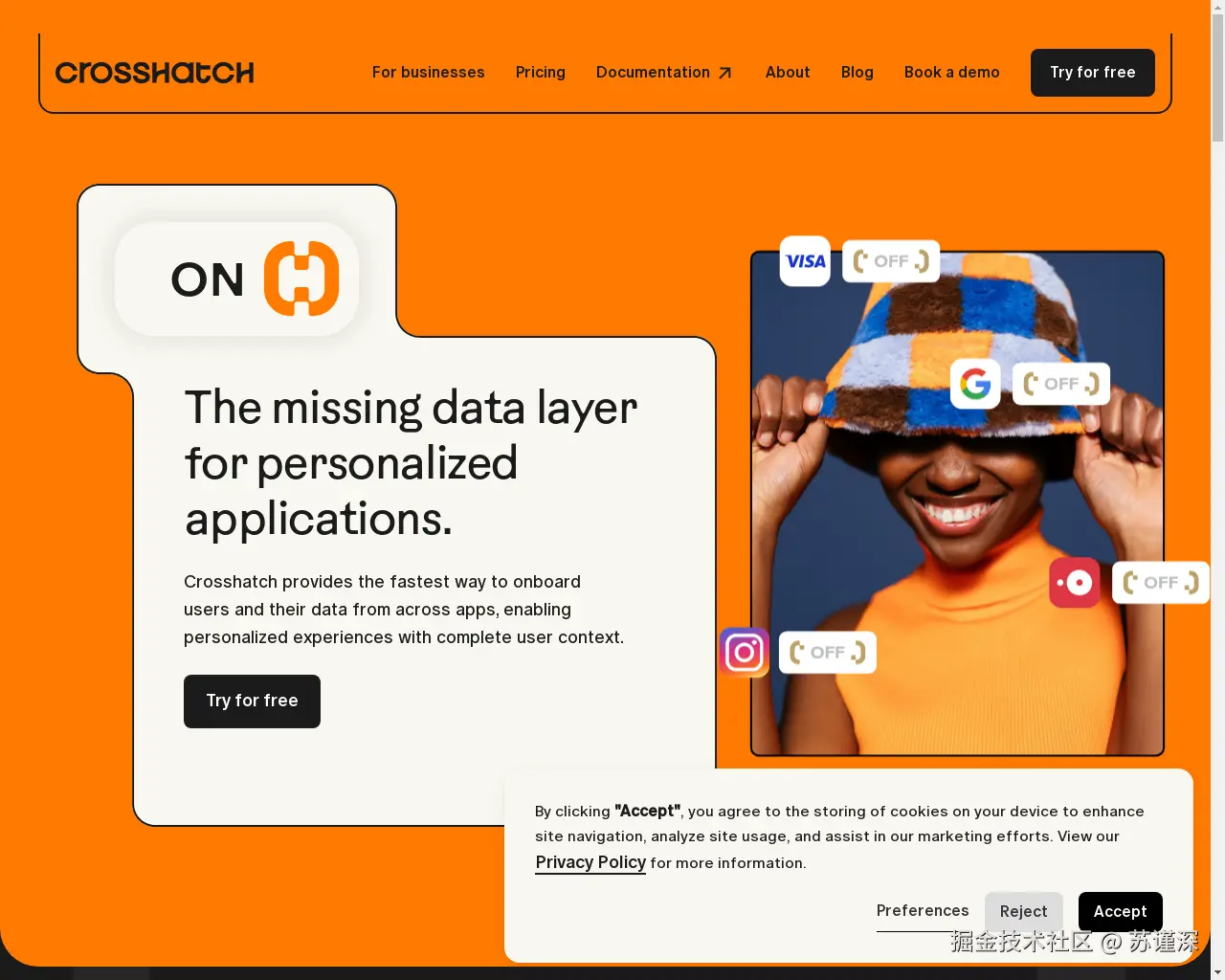 Show HN: Crosshatch – 隐私优先的AI个性化API - 项目截图