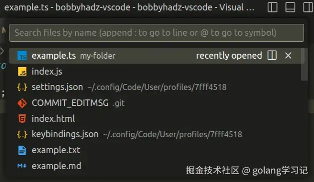 go to file results