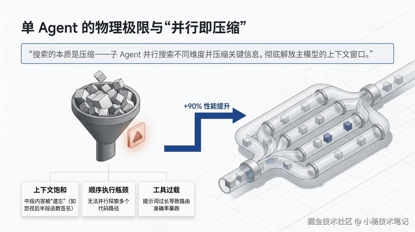 单Agent的物理极限与“并行即压缩