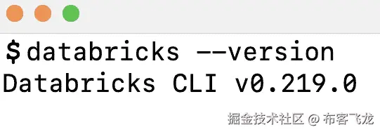 图 9.2 - 检查已安装的 Databricks CLI 版本