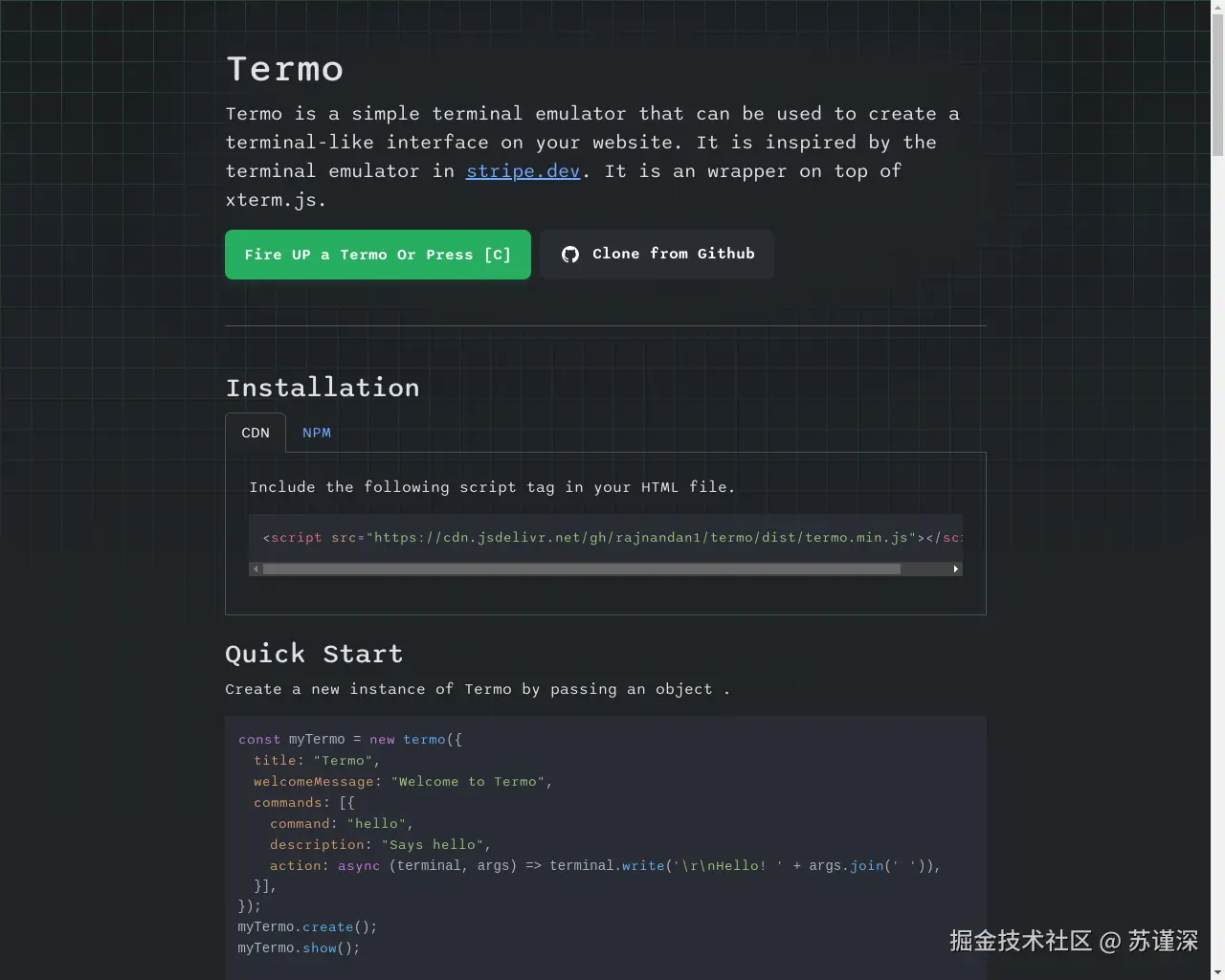 Show HN: 一个可定制的类似 stripe.dev 的浏览器终端 - 项目截图