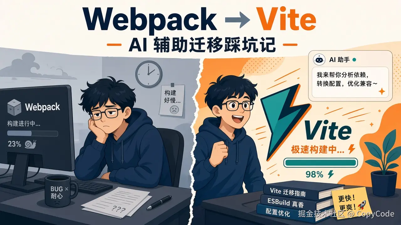 用 AI 迁项目有多爽？我把 Webpack 迁 Vite 的全过程记下来了