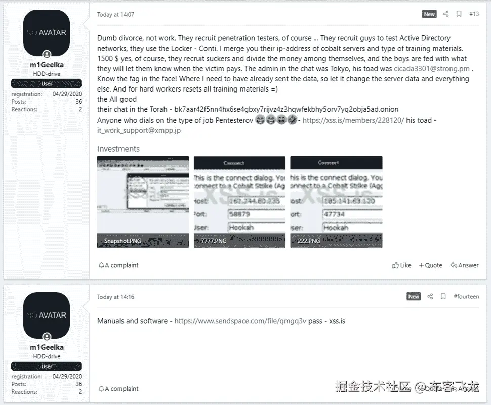 图 14.4 – Conti 披露