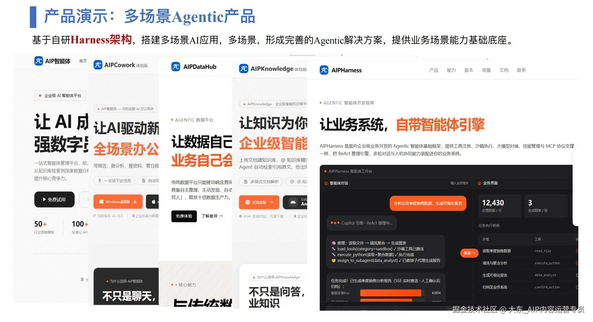 产品演示：多场景 Agentic 产品