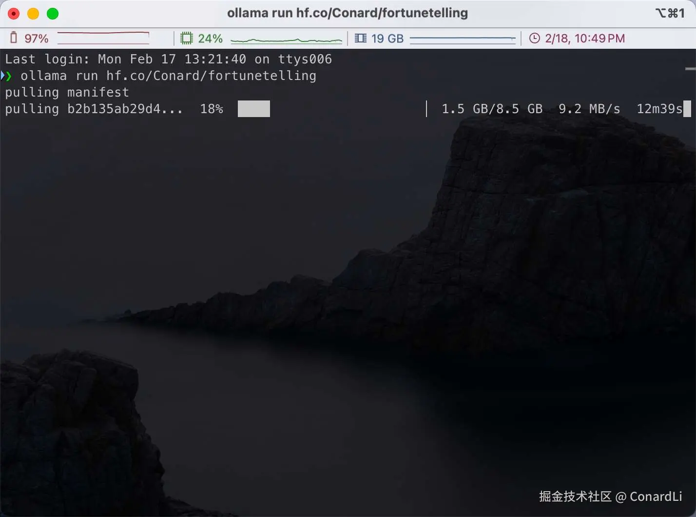 ollama run hf.co/Conard/fortunetelling