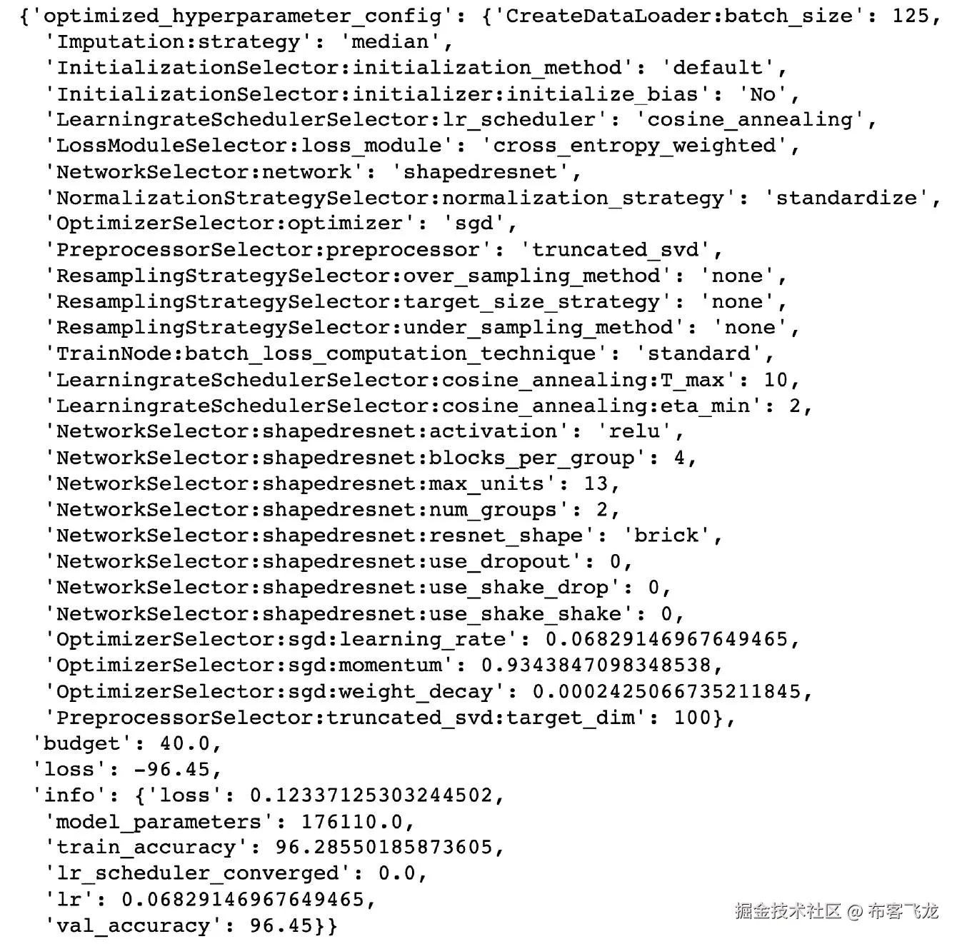 图 16 .1 – Auto-PyTorch 模型准确性