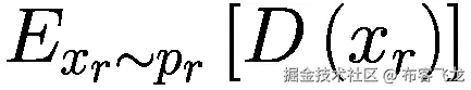 {E}_{x_r\sim {p}_r}\left[D\left({x}_r\right)\right]