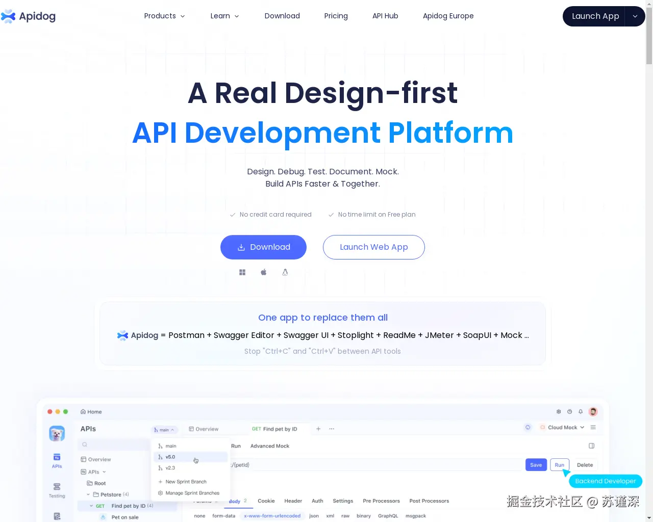 Show HN: Apidog – 一个真正以设计为中心的 API 开发平台 - 项目截图