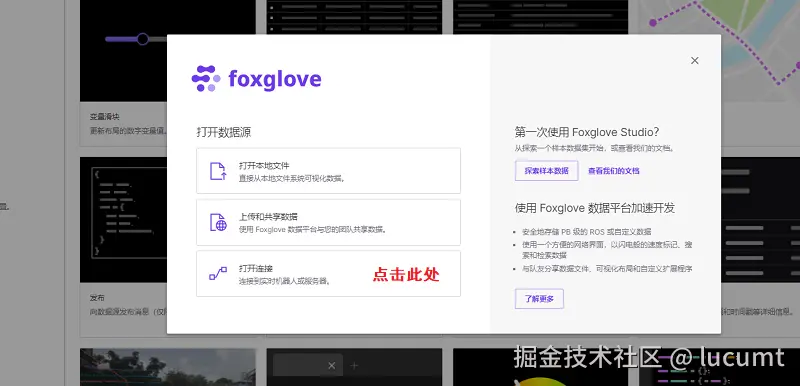 "foxglove初次打开"