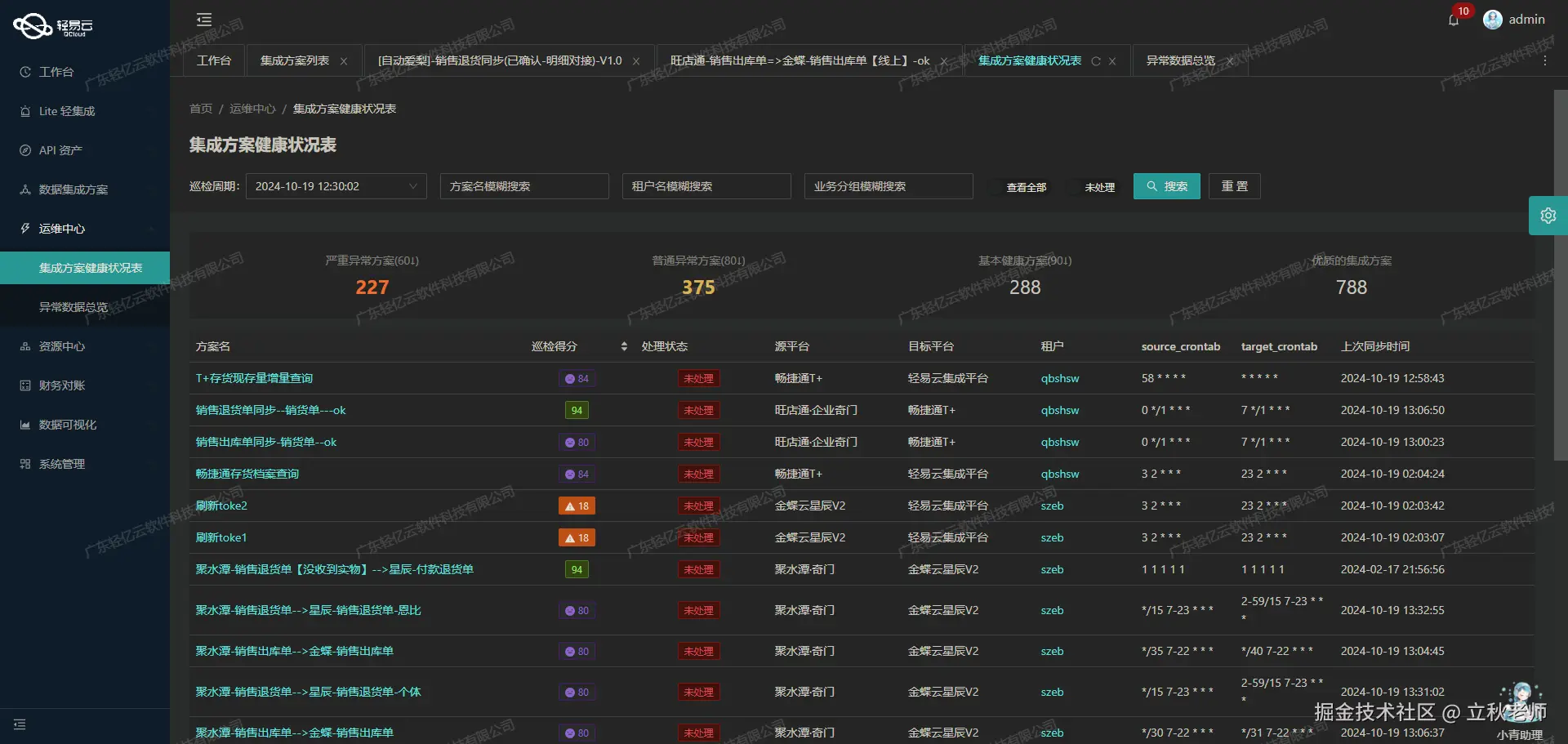 轻易云数据集成平台金蝶集成接口配置