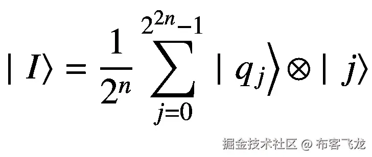 \mid \left.I\right\rangle =\frac{1}{2^n}\sum \limits_{j=0}^{2^{2n}-1}\mid \left.{q}_j\right\rangle \otimes \mid \left.j\right\rangle