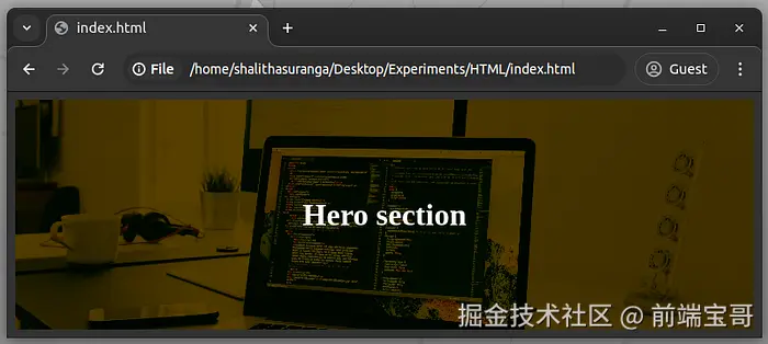 使用 CSS 混合模式创建的创意英雄区域