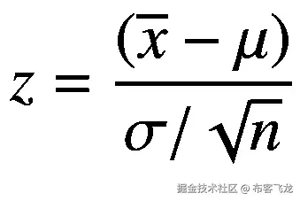 z=\frac{\left(\overline{x}-\mu \right)}{\sigma /\sqrt{n}}