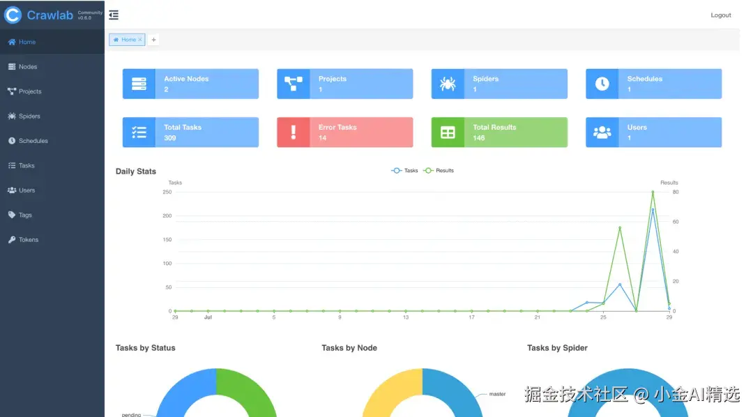Crawlab：分布式爬虫管理平台