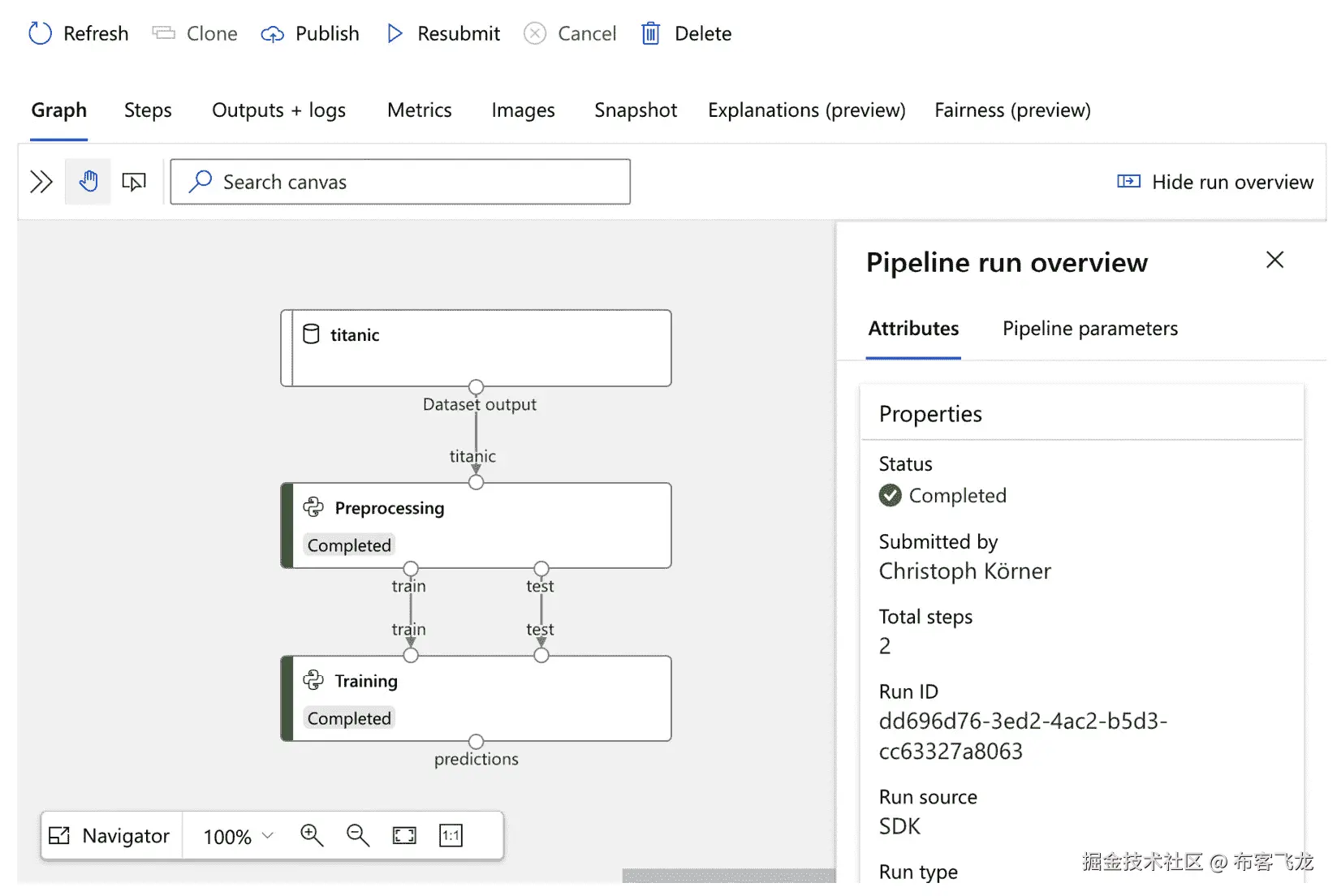 图 8.4 – 作为管道步骤输出的数据集