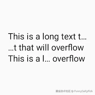 文本溢出处理，在行首和行中显示省略号