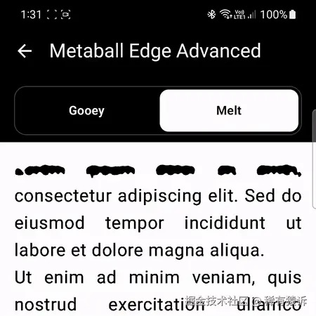 结果：文字融化效果