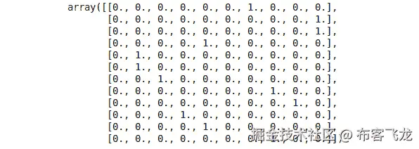 图 5.21：前 12 个样本的独热编码值