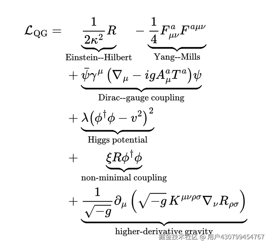量子引力（Quantum Gravity）的拉格朗日量