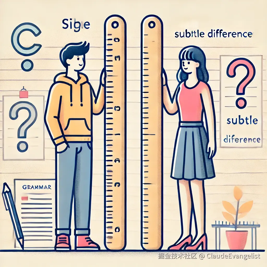 DALL·E 2024-10-03 12.36.05 - An illustration of a comparison scenario, featuring two people standing side by side. One person is holding a taller measuring stick, while the other .webp