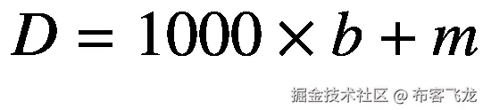 D=1000\times b+m