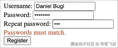 图 3.8 – 使用 Hooks 实现的验证和错误信息