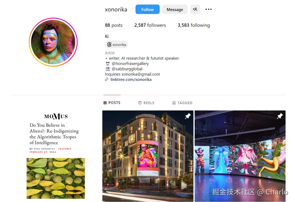 Kira Xonorika 的 Instagram 帐户