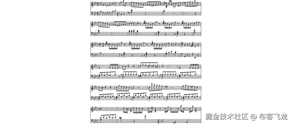 图 7 .12 – 莫扎特作品的乐谱