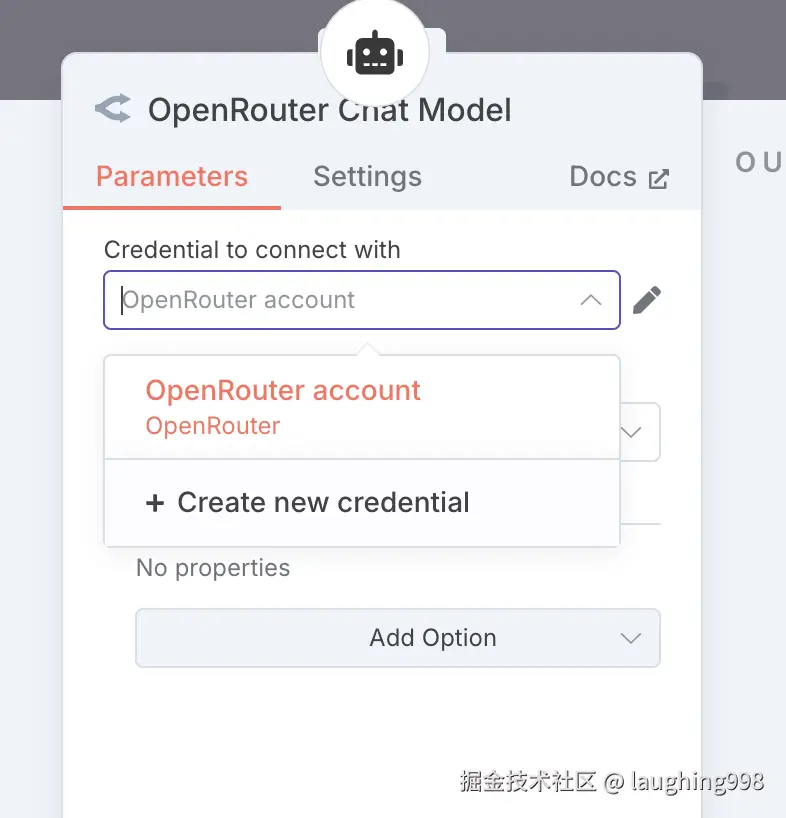 配置 n8n OpenRouter 节点