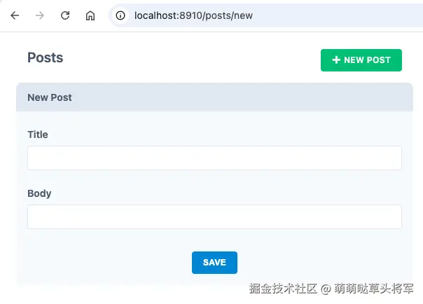 增加Post的页面