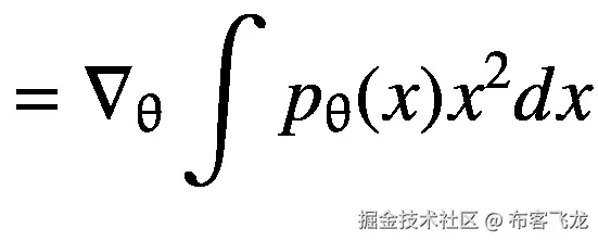 ={\nabla}_{\uptheta}\int {p}_{\uptheta}(x){x}² dx