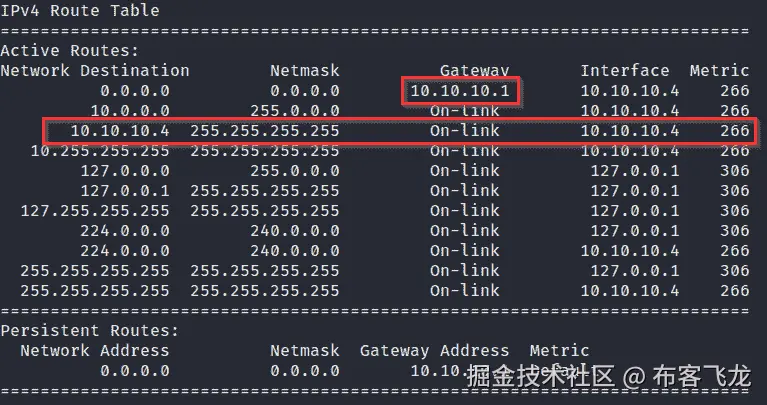 图 4.16 – 路由表    