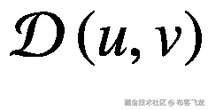 \mathcal{D}\left(u,v\right)